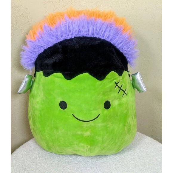 SQUISHMALLOW 14" FRANKIE THE FRANKENSTEIN FUZZY HAIR HALLOWEEN KELLY TOY 2021 - Picture 1 of 7